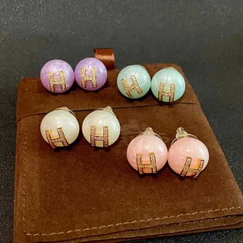 Replica Hermes Earrings For Women #1448990 $32.00 USD for Wholesale