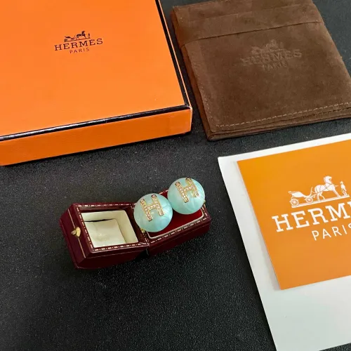 Replica Hermes Earrings For Women #1448991 $32.00 USD for Wholesale