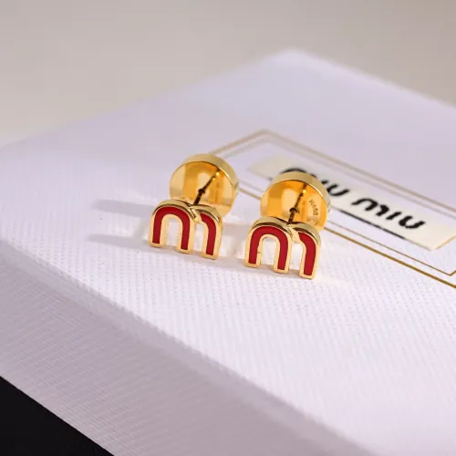 Wholesale MIU MIU Earrings For Women #1449081 $25.00 USD, Wholesale Quality Replica MIU MIU Earrings