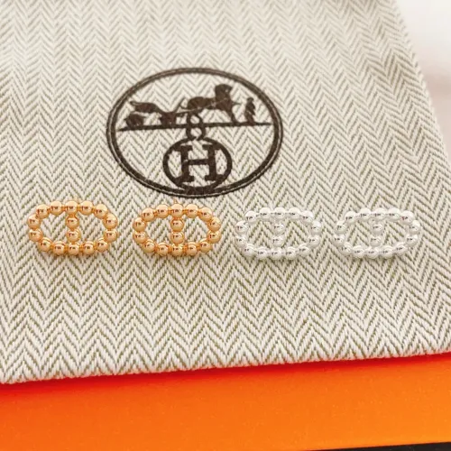 Replica Hermes Earrings For Women #1449090 $32.00 USD for Wholesale