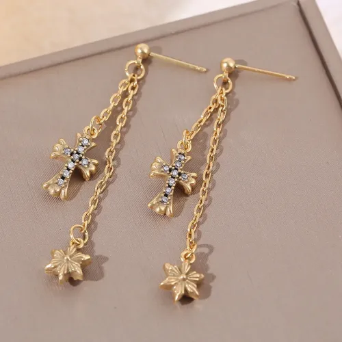 Wholesale Chrome Hearts Earrings For Women #1449390 $38.00 USD, Wholesale Quality Replica Chrome Hearts Earrings