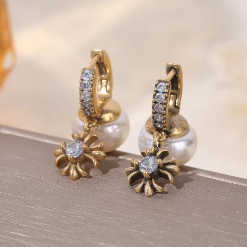 Wholesale Chrome Hearts Earrings For Women #1449394 $38.00 USD, Wholesale Quality Replica Chrome Hearts Earrings