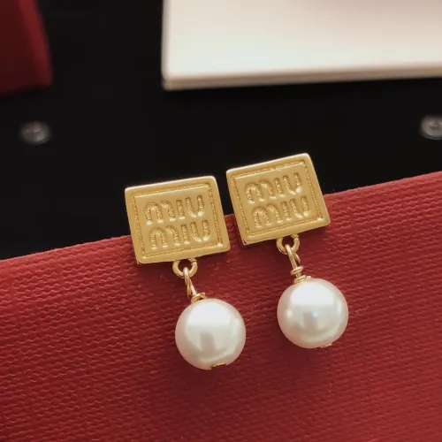 Wholesale MIU MIU Earrings For Women #1449475 $25.00 USD, Wholesale Quality Replica MIU MIU Earrings