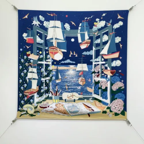 Wholesale Hermes Silk Square #1449583 $64.00 USD, Wholesale Quality Replica Hermes Scarf