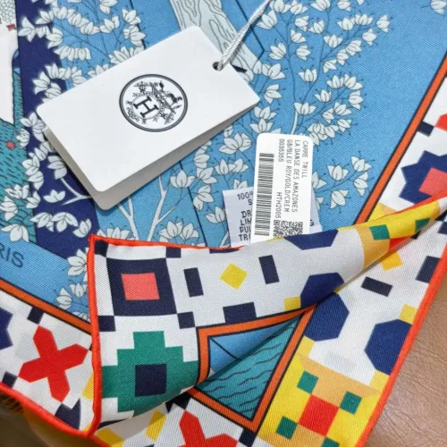 Replica Hermes Silk Square #1449589 $64.00 USD for Wholesale
