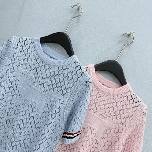 Replica Thom Browne TB T-Shirts Short Sleeved For Women #1450019 $76.00 USD for Wholesale