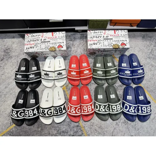Replica Dolce & Gabbana D&G Slippers For Men #1450077 $52.00 USD for Wholesale