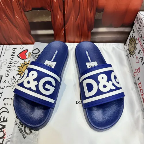 Wholesale Dolce &amp; Gabbana D&amp;G Slippers For Men #1450084 $52.00 USD, Wholesale Quality Replica Dolce &amp; Gabbana D&amp;G Slippers