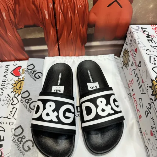 Wholesale Dolce &amp; Gabbana D&amp;G Slippers For Men #1450085 $52.00 USD, Wholesale Quality Replica Dolce &amp; Gabbana D&amp;G Slippers