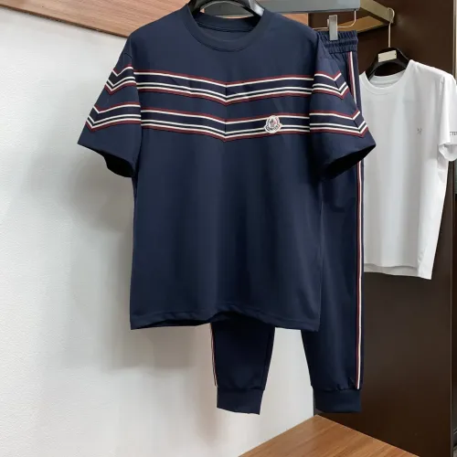 Wholesale Moncler Tracksuits Short Sleeved For Men #1450169 $98.00 USD, Wholesale Quality Replica Moncler Tracksuits