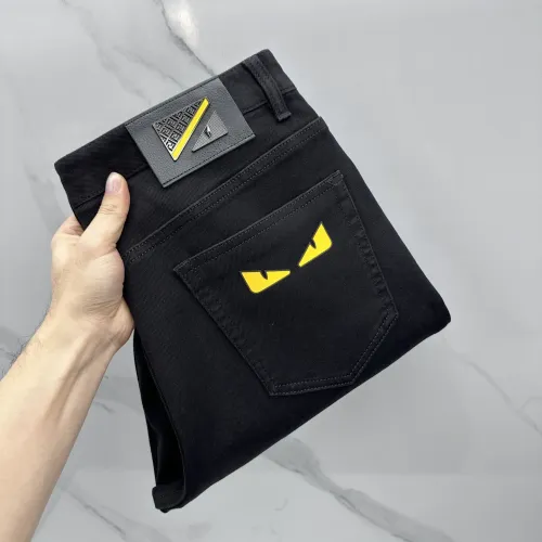 Wholesale Fendi Jeans For Men #1450312 $88.00 USD, Wholesale Quality Replica Fendi Jeans