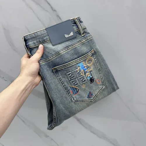 Wholesale Fendi Jeans For Men #1450313 $88.00 USD, Wholesale Quality Replica Fendi Jeans