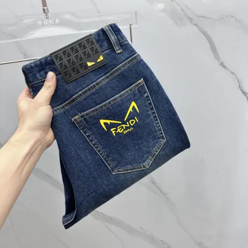 Wholesale Fendi Jeans For Men #1450314 $88.00 USD, Wholesale Quality Replica Fendi Jeans