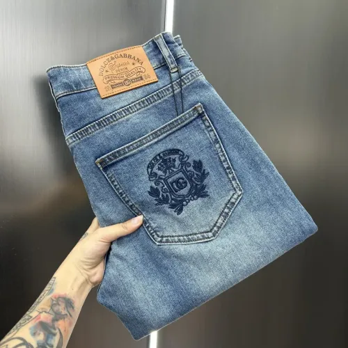 Wholesale Dolce &amp; Gabbana D&amp;G Jeans For Men #1450413 $80.00 USD, Wholesale Quality Replica Dolce &amp; Gabbana D&amp;G Jeans