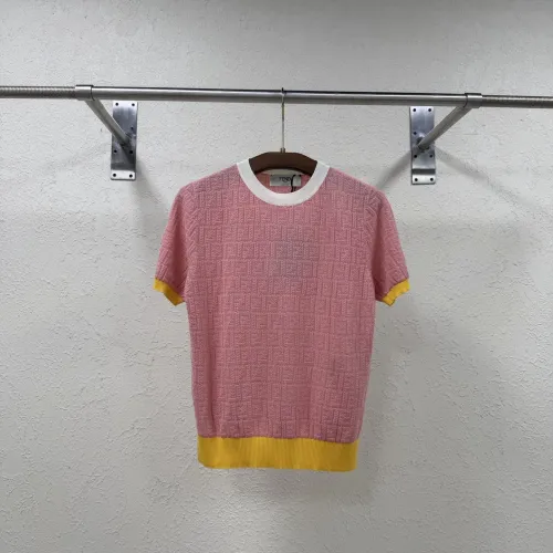 Wholesale Fendi T-Shirts Short Sleeved For Women #1450594 $80.00 USD, Wholesale Quality Replica Fendi T-Shirts