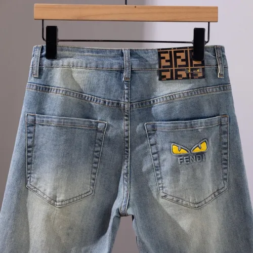 Replica Fendi Jeans For Men #1450813 $45.00 USD for Wholesale