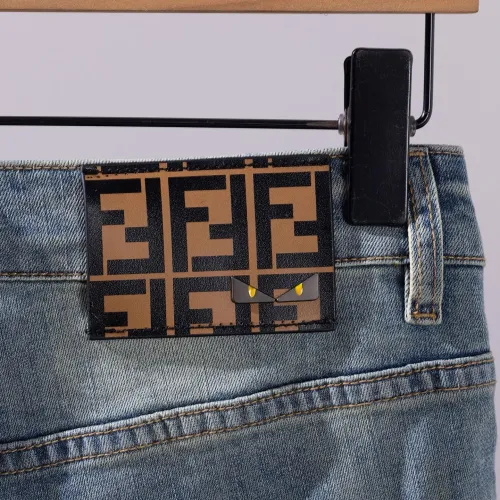 Replica Fendi Jeans For Men #1450813 $45.00 USD for Wholesale