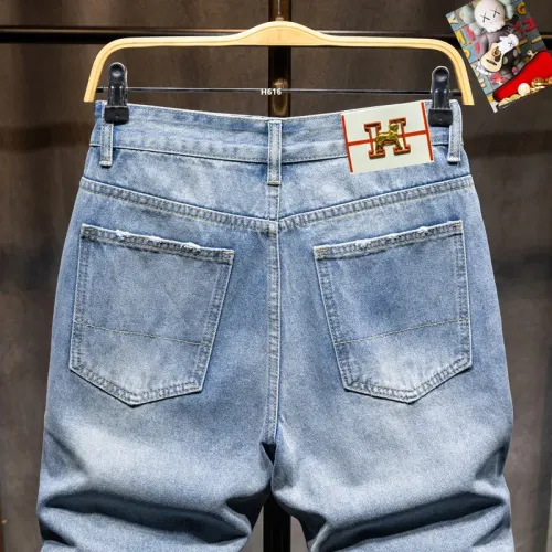 Replica Hermes Jeans For Men #1450832 $40.00 USD for Wholesale
