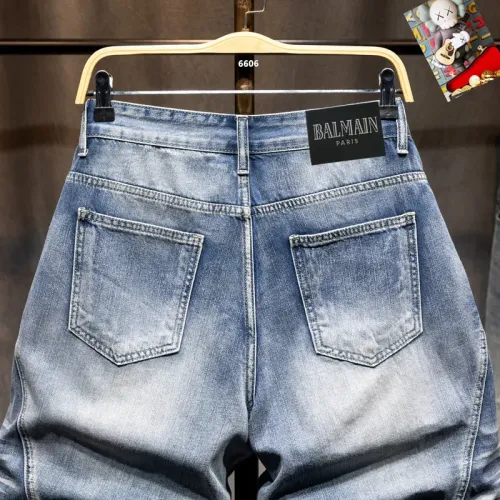 Replica Balmain Jeans For Men #1450837 $40.00 USD for Wholesale