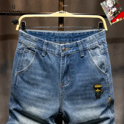 Replica Fendi Jeans For Men #1450838 $40.00 USD for Wholesale