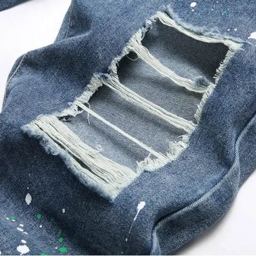 Replica Balmain Jeans For Men #1450916 $48.00 USD for Wholesale