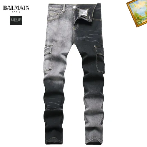 Wholesale Balmain Jeans For Men #1450917 $48.00 USD, Wholesale Quality Replica Balmain Jeans