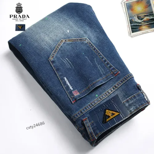 Replica Prada Jeans For Men #1450921 $48.00 USD for Wholesale