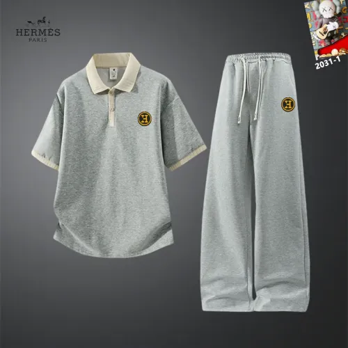 Wholesale Hermes Tracksuits Short Sleeved For Men #1450922 $60.00 USD, Wholesale Quality Replica Hermes Tracksuits