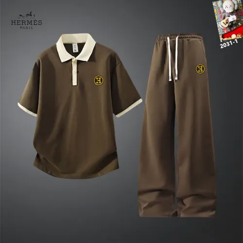 Wholesale Hermes Tracksuits Short Sleeved For Men #1450923 $60.00 USD, Wholesale Quality Replica Hermes Tracksuits