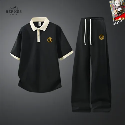Wholesale Hermes Tracksuits Short Sleeved For Men #1450925 $60.00 USD, Wholesale Quality Replica Hermes Tracksuits