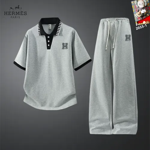 Wholesale Hermes Tracksuits Short Sleeved For Men #1450935 $60.00 USD, Wholesale Quality Replica Hermes Tracksuits