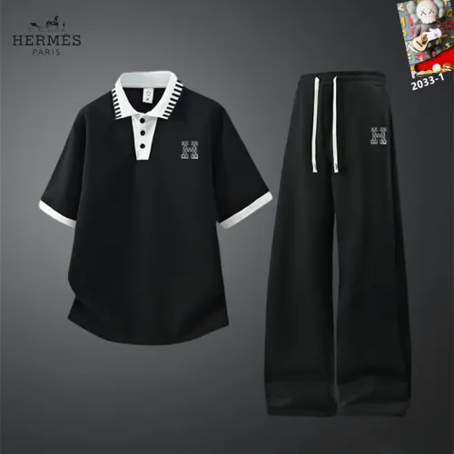 Wholesale Hermes Tracksuits Short Sleeved For Men #1450936 $60.00 USD, Wholesale Quality Replica Hermes Tracksuits