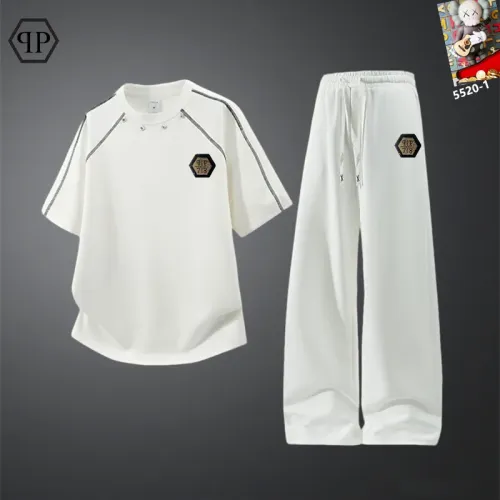 Wholesale Philipp Plein PP Tracksuits Short Sleeved For Men #1451008 $60.00 USD, Wholesale Quality Replica Philipp Plein PP Tracksuits