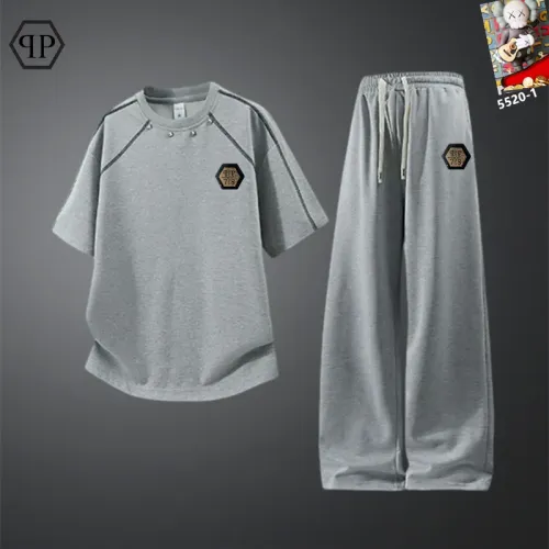 Wholesale Philipp Plein PP Tracksuits Short Sleeved For Men #1451009 $60.00 USD, Wholesale Quality Replica Philipp Plein PP Tracksuits