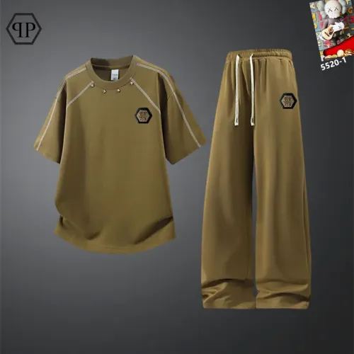Wholesale Philipp Plein PP Tracksuits Short Sleeved For Men #1451010 $60.00 USD, Wholesale Quality Replica Philipp Plein PP Tracksuits