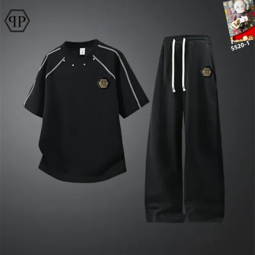 Wholesale Philipp Plein PP Tracksuits Short Sleeved For Men #1451011 $60.00 USD, Wholesale Quality Replica Philipp Plein PP Tracksuits