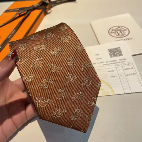 Replica Hermes Necktie For Men #1451306 $34.00 USD for Wholesale