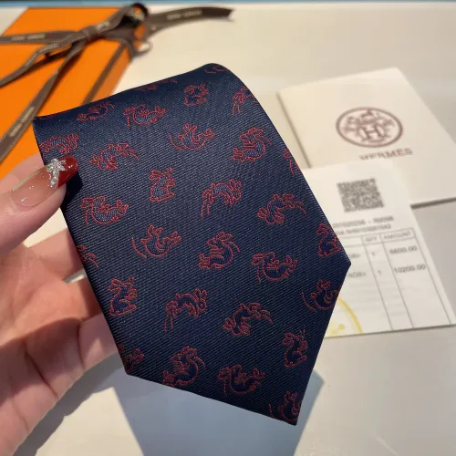 Replica Hermes Necktie For Men #1451308 $34.00 USD for Wholesale