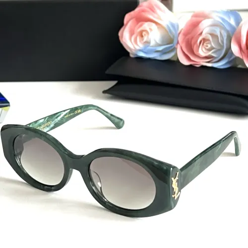 Wholesale Yves Saint Laurent YSL AAA Quality Sunglasses #1451681 $60.00 USD, Wholesale Quality Replica Yves Saint Laurent YSL AAA Quality Sunglasses