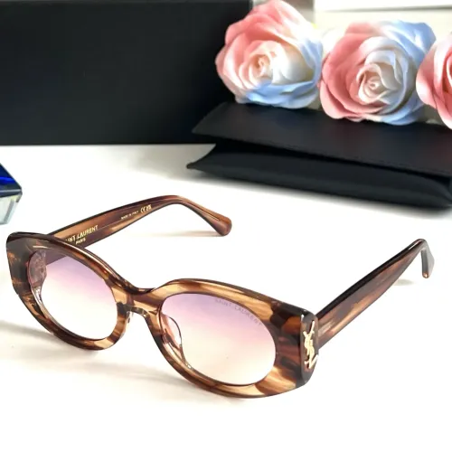 Wholesale Yves Saint Laurent YSL AAA Quality Sunglasses #1451685 $60.00 USD, Wholesale Quality Replica Yves Saint Laurent YSL AAA Quality Sunglasses
