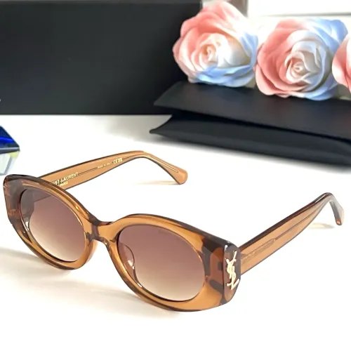 Wholesale Yves Saint Laurent YSL AAA Quality Sunglasses #1451687 $60.00 USD, Wholesale Quality Replica Yves Saint Laurent YSL AAA Quality Sunglasses