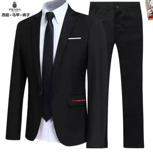 Wholesale Prada Tracksuits Long Sleeved For Men #1451798 $92.00 USD, Wholesale Quality Replica Prada Tracksuits