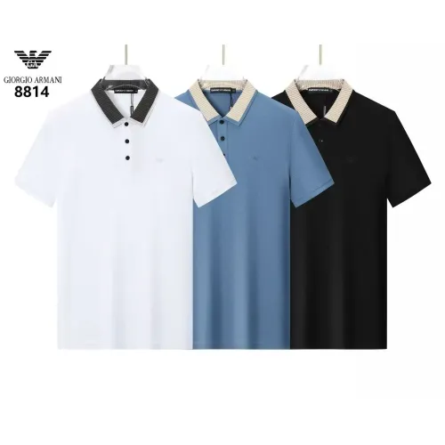 Replica Armani T-Shirts Short Sleeved For Men #1452142 $36.00 USD for Wholesale