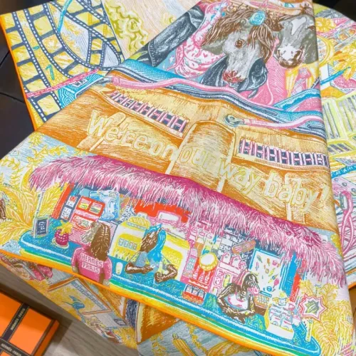 Replica Hermes Silk Square #1452181 $64.00 USD for Wholesale