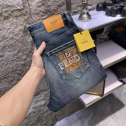 Wholesale Fendi Jeans For Men #1452318 $52.00 USD, Wholesale Quality Replica Fendi Jeans