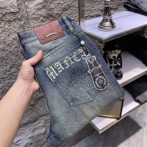 Wholesale Chrome Hearts Jeans For Men #1452319 $52.00 USD, Wholesale Quality Replica Chrome Hearts Jeans