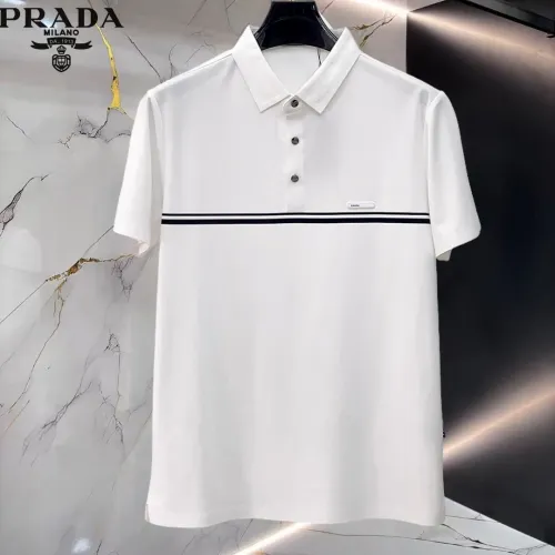 Wholesale Prada T-Shirts Short Sleeved For Men #1452359 $48.00 USD, Wholesale Quality Replica Prada T-Shirts
