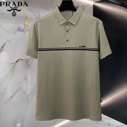 Wholesale Prada T-Shirts Short Sleeved For Men #1452360 $48.00 USD, Wholesale Quality Replica Prada T-Shirts