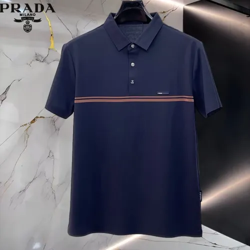 Wholesale Prada T-Shirts Short Sleeved For Men #1452361 $48.00 USD, Wholesale Quality Replica Prada T-Shirts