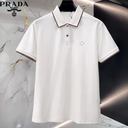 Wholesale Prada T-Shirts Short Sleeved For Men #1452363 $48.00 USD, Wholesale Quality Replica Prada T-Shirts